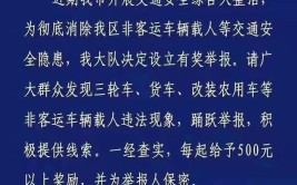 重磅！举报交通违法有奖 最低20元、最高1万元(举报违法行为奖励机动车交警)