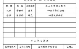 毕业生登记表家庭出身怎么填写