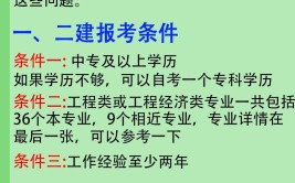 报考二建只需要这3个条件