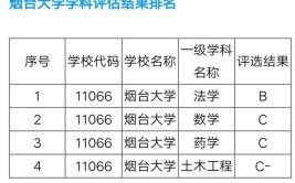 2024年烟台大学学科评估结果排名