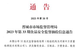 山西省运城市市场监督管理局2023年食品安全监督抽检信息公告（第十三期）(监督管理局第六期市场农产品食用)