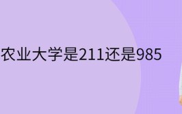 安徽农业大学是211还是985