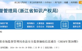 ​浙江省市场监督管理局食品安全监督抽检信息通告（2024年第14期）(食品有限公司食品店有限公司受托食品)