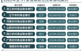 收购、兼并、退出：消失的农村中小银行(股份有限公司商业银行银行村镇农村)