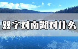 双字对南湖对什么