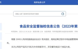 辽宁省沈阳市市场监督管理局食品安全抽检信息通告（2023年12月20日）(食品有限公司超市东区有限公司食品)