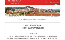 2024泉州工艺美术职业学院学费多少钱一年