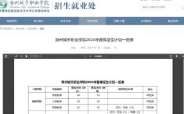 滁州城市职业学院2017年分类考试招生章程