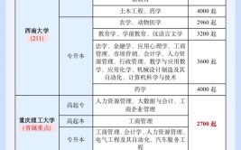 2024重庆成考大专学费需要多少