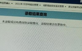 高考没有录取上会显示什么