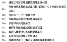 福建省永春县2023年预备重点项目50个231亿元