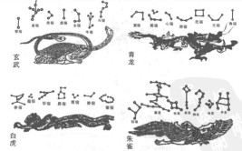 地理学中的风水四势青龙白虎朱雀玄武古人称之为天之四灵。