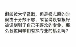 被录取了可以换专业吗