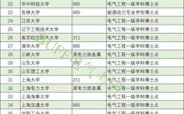 2024年电气工程及其自动化专业大学排名