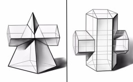 简单的建筑速写入门几何形体抓形画法和结构推形画法简单易学