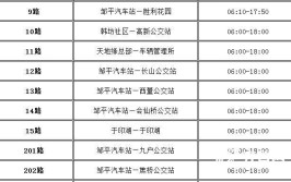 邹平市多条公交线路优化调整运行(新增路口公交调整青阳)