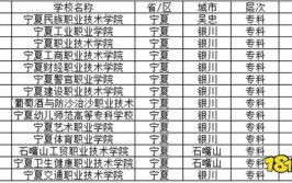 宁夏2023年公办专科院校排行榜—宁夏最好的公办专科院校