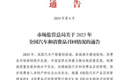 市场监管总局：2023年我国共实施汽车召回214次(召回实施消费品涉及汽车)