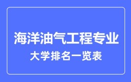 海洋油气工程专业怎么样_主要学什么_就业前景好吗