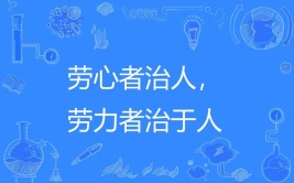 劳心者治人劳力者治于人的观点出自先秦诸子著作