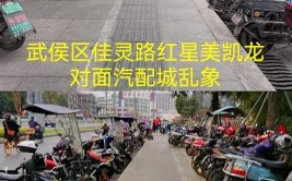 成都红牌楼佳灵路汽配城非机动车占道停放 街办：协调至临时停放点(停放牌楼汽配城电瓶车非机动车)