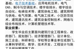 大学本科工学土木类建筑电气与智能化专业相关知识简介