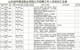 2024年山东城市建设职业学院招聘工作人员简章