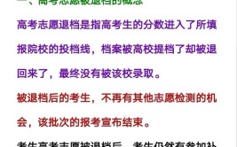 高考志愿填报退档是什么意思