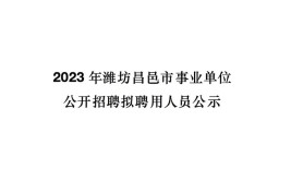 2023年潍坊昌邑市国有企业公开招聘工作人员48人