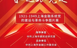 重温红色金融峥嵘岁月：1921-1949上海金融系统党的建设与革命斗争图片展今起展出(金融峥嵘岁月党的建设红色展出)