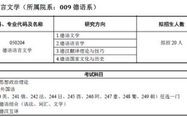 德语语言文学考研科目有哪些