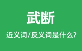 果断和武断的意思区别