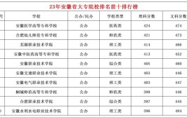 安徽专科学校排名