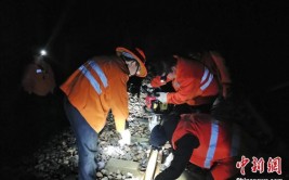 京九铁路的守护者：凌晨冒雨作业保线路平安(作业守护者线路冒雨施工)