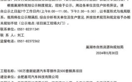 最新公示→(新能源公示将建汽车中心)