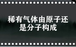 稀有气体是由原子还是分子构成的