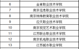 南京大专公办学校有哪些