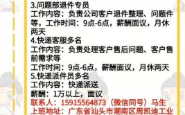 是时候开始工作了，下面这些招聘信息请查收哦！(待遇公司地址以上学历面议联系电话)