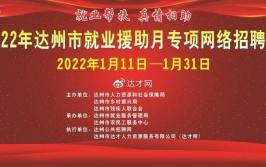 新都区2022年就业援助月专项活动网络招聘会(工资待遇工作社保福利负责)