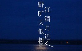 野旷天低树江清月近人创造了怎样的意境