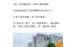 下雨天吸引人的朋友圈文案