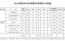 2024年文山学院开设了哪些专业