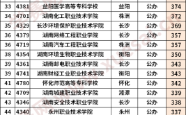 湖南公办大专最低多少分能上