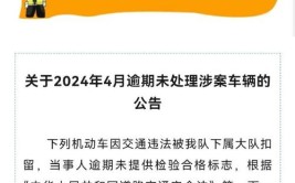 关于道路交通违法逾期未处理车辆的公告(车辆驾驶人公告管理部门公安局)