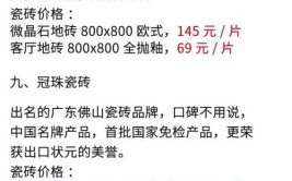 瓷砖如何选择？30年销售小姐总结看完能省2W！附：10大品牌报价！(瓷砖看完选择如何选择年销售)