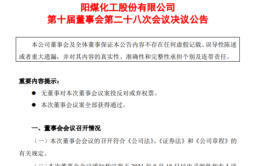 阳煤化工股份有限公司 第十届董事会第十三次会议决议公告(销售万元法定代表人住所经营范围)