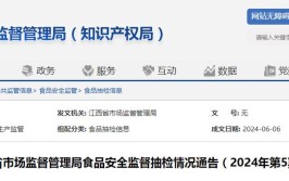 江西省市场监督管理局关于8批次食品不合格情况通告（2024年第1期）(加工品农产品食用有限公司鄱阳)