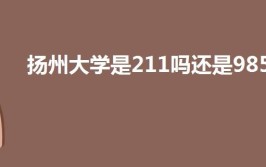 扬州大学是211吗还是985