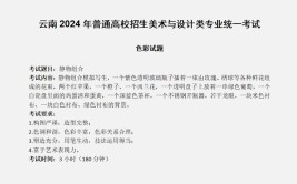 2024云南美术与设计统考科目有哪些