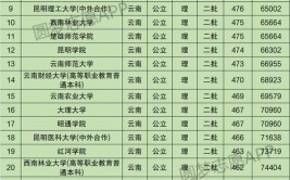 云南最好5个二本大学